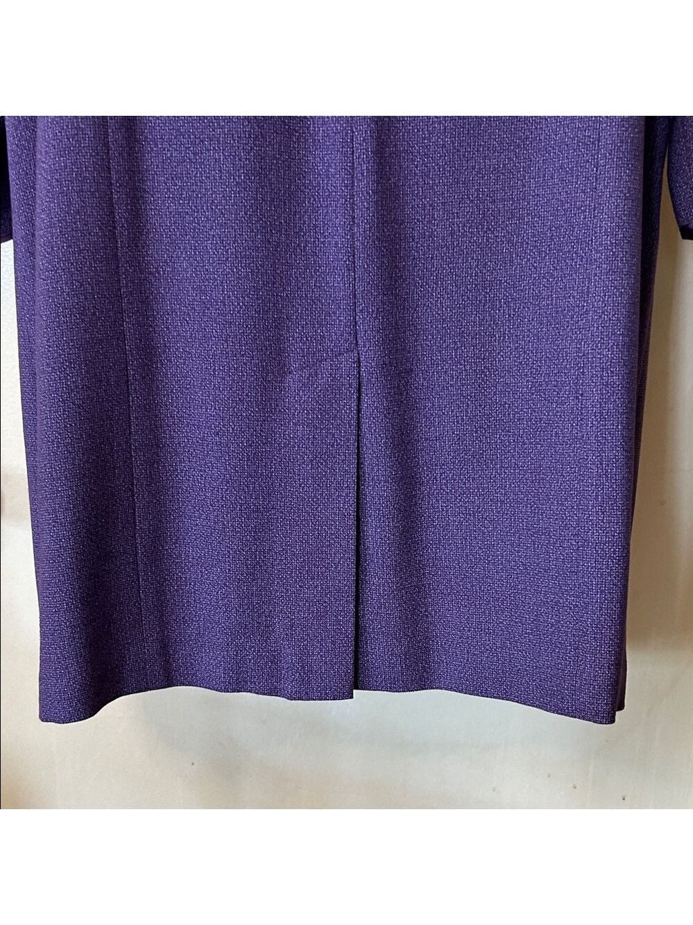 Diane Von Furstenberg Double-Breasted Violet Silk Frock Coat size M - Picture 9 of 10